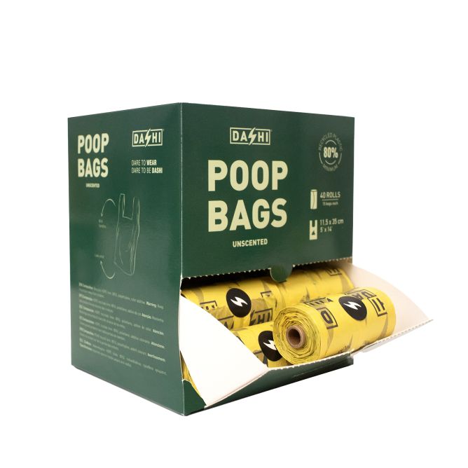 Dashi izkārnījumu maisiņi bez aromāta, 40 rullīši