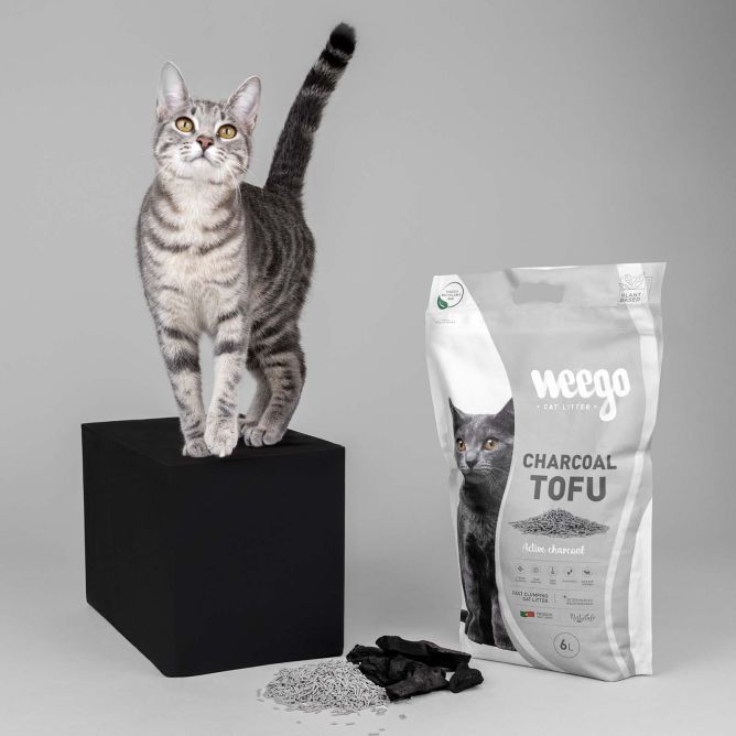 Weego kaķu pakaiši CHARCOAL TOFU, 18L