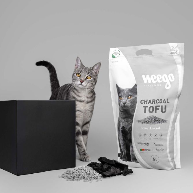Weego kaķu pakaiši CHARCOAL TOFU, 18L