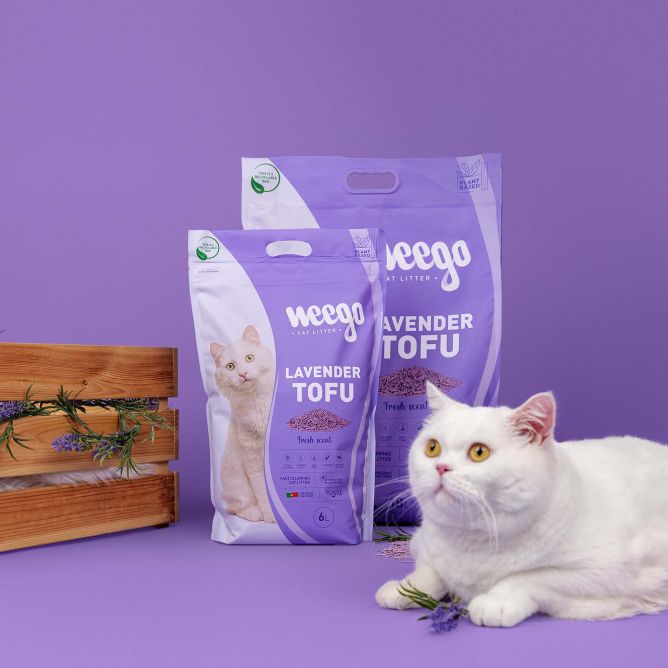 Weego kaķu pakaiši LAVANDER TOFU, 18L