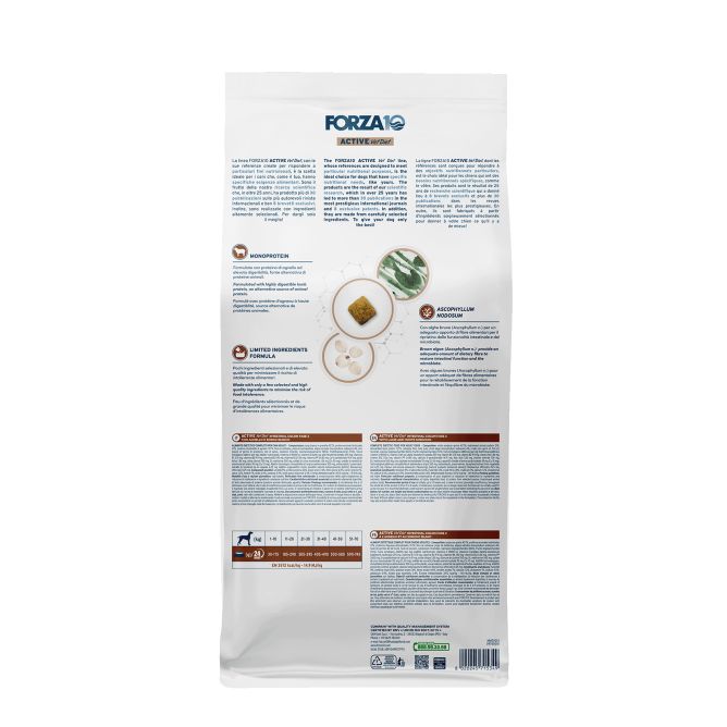 Forza10 Active VetDiet INTESTINAL COLON Fase 2, ar jēru un sorgo, 10 kg