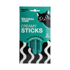 Natural Code krēmīgais kārums kaķiem, vista un zivju eļļa, 4x14 g
