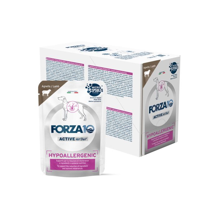 Active VetDiet Hypoallergenic mitrā barība suņiem ar jēru, 100g