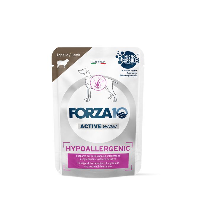 Forza10 Active VetDiet Hypoallergenic mitrā barība suņiem ar jēru, 100g