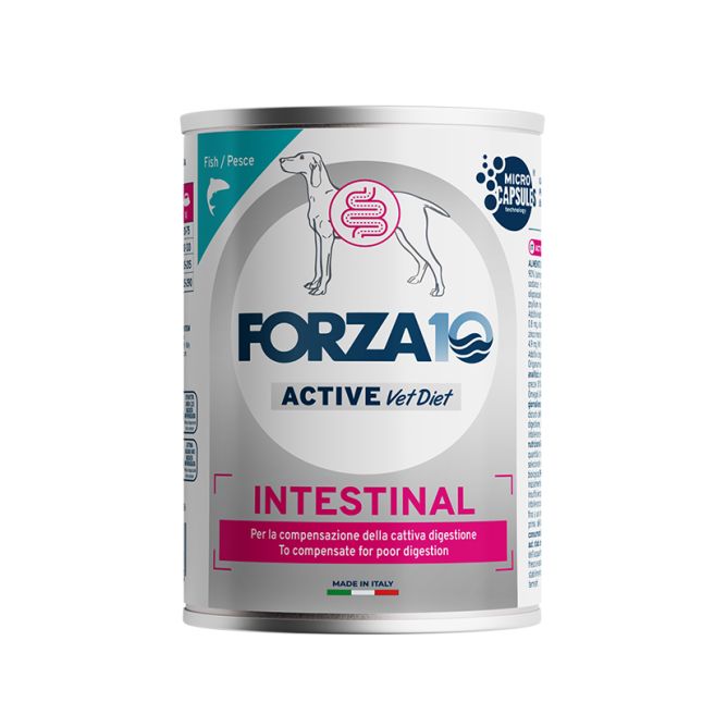 Forza10 Active VetDiet Intestinal mitrā barība suņiem ar zivi, 390g
