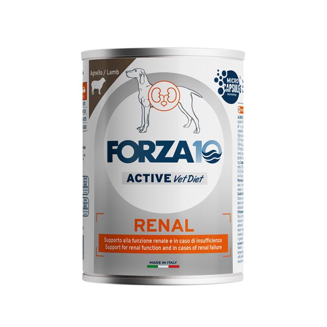 Forza10 Active VetDiet Renal mitrā barība suņiem ar jēru, 390g