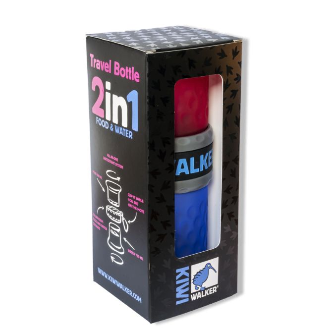 Kiwi Walker Ceļojuma pudele 2 in 1 Rozā/zila