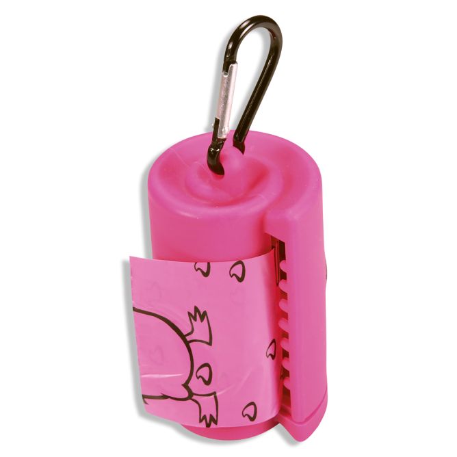 Kiwi Walker izkārnījumu maisiņu turētājs, rozā