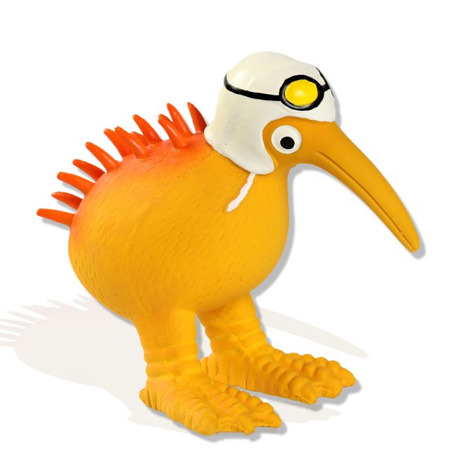 Kiwi Walker WHISTLE lateksa rotaļlieta ar baltu ķiveri, One size, oranža