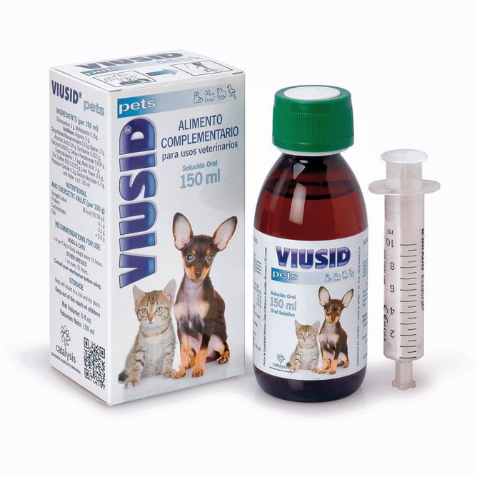VIUSID Pets - imunitātei, vitalitātei un ēstgribai suņiem, un kaķiem, 150ml