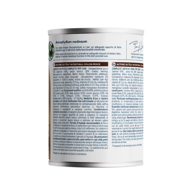 Forza10 Active VetDiet konservi suņiem Intestinal Colon ar zivi, 390g