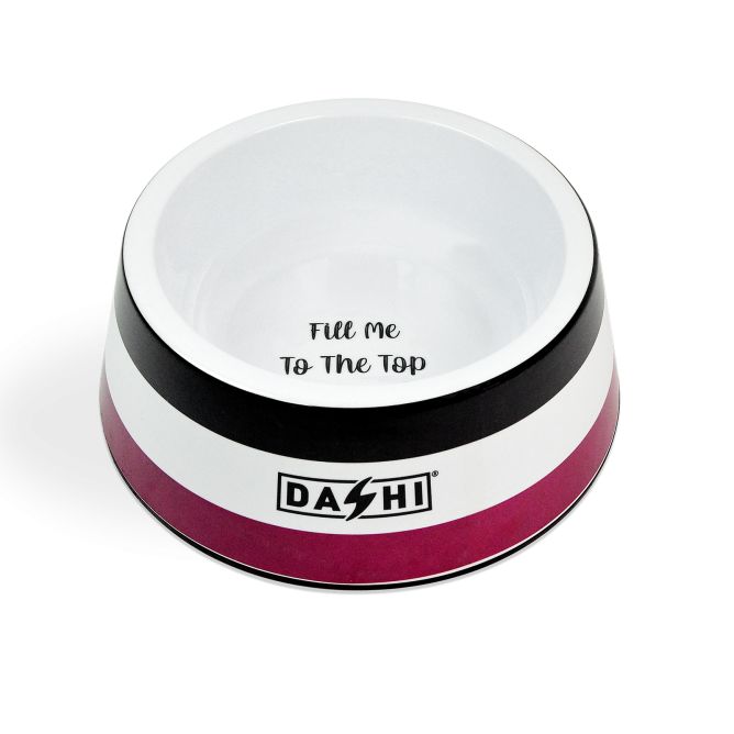 Dashi bļoda STRIPES3, violeta/melna, L