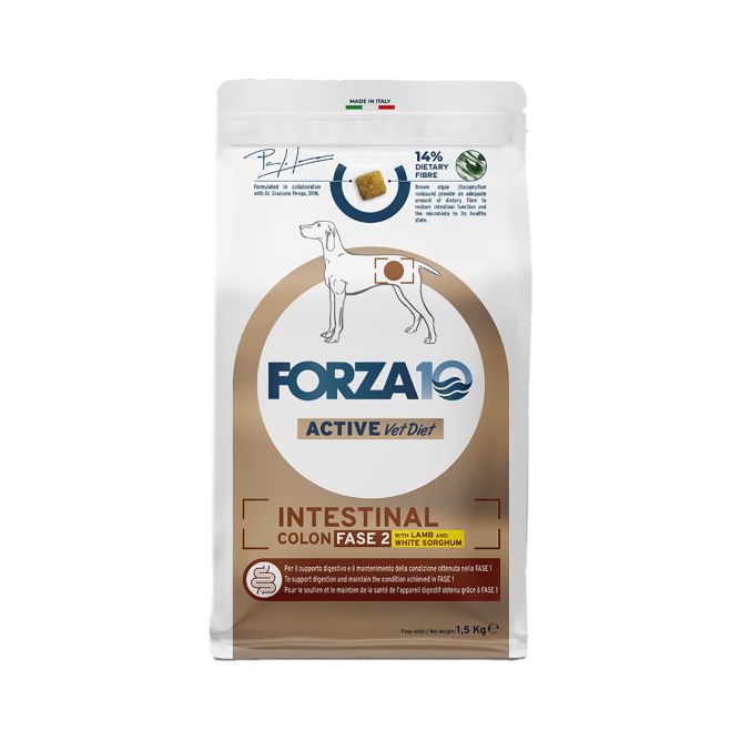 Forza10 Active VetDiet INTESTINAL COLON Fase 2, ar jēru un sorgo, 1,5 kg