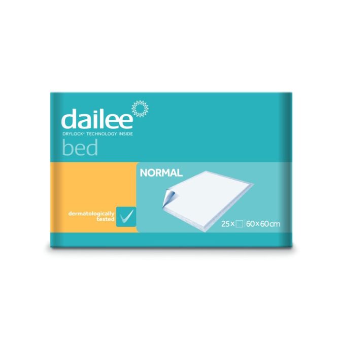 Dailee Bed Normal vienreizējie paladziņi 60 x 60 cm, 25 gb.