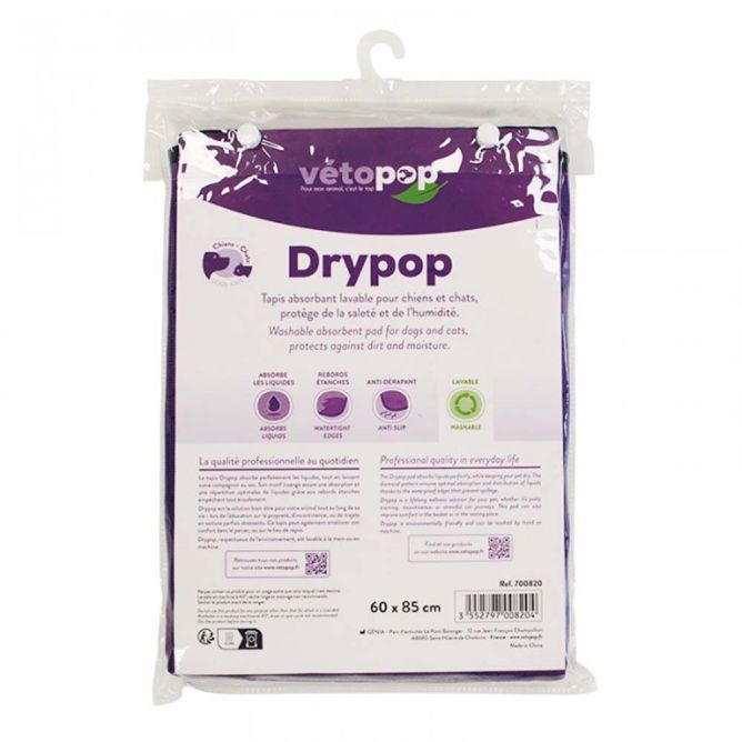 DryPop mazgājams paklājiņš, violets, 85x65 cm
