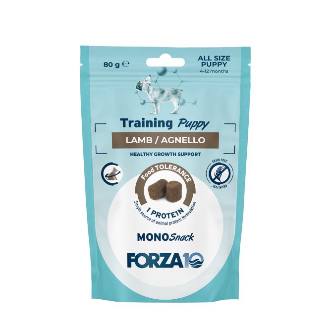 MonoSnack Training Puppy kārumi kucēniem, ar jēru, 80g
