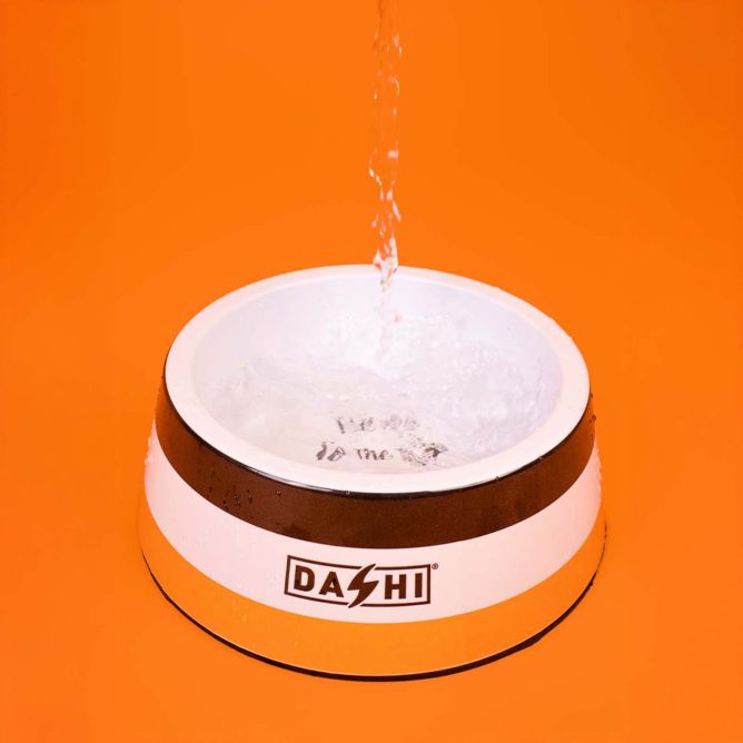 Dashi bļoda STRIPES3, oranža/melna, S