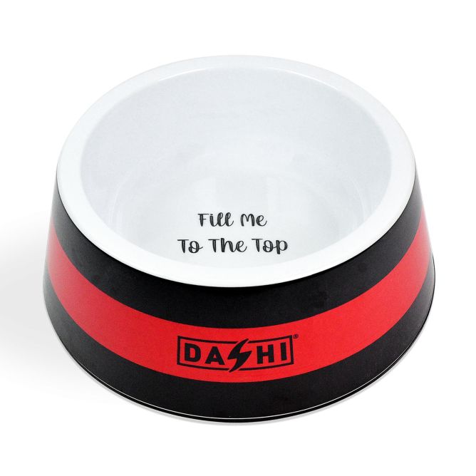 Dashi bļoda STRIPES3, sarkana/melna, S