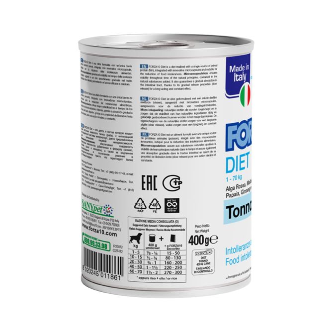 Forza10 DIET konservi suņiem, tuncis, 400g