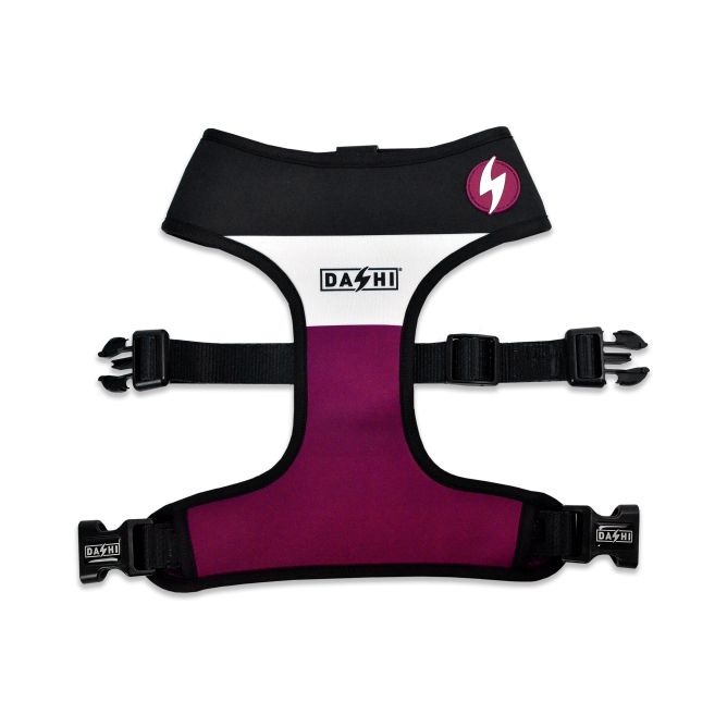 Mīkstie NeoMesh muguras iemaukti suņiem STRIPES3, violets/melns, M