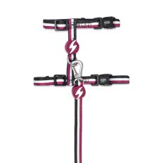 Muguras iemaukti ar pavadu kaķiem STRIPES3, violets/melns