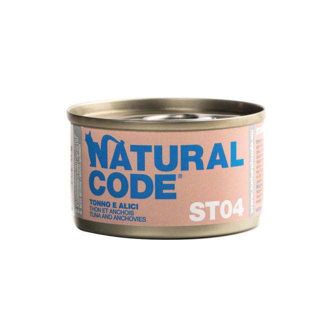 Natural Code Steril 04 Tuncis un anšovi, 85g