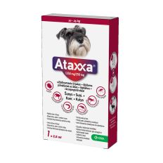 Ataxxa 1250mg/250mg pilināšanai uz ādas suņiem (10-25kg), 1 gab.