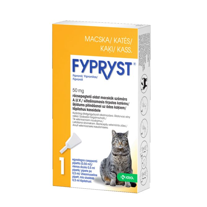 Fypryst 50mg pilināšanai uz ādas kaķiem, 1 gab.