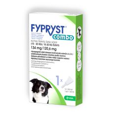 Fypryst Combo 134mg/120,6mg pilināšanai uz ādas suņiem (10-20kg), 1gb.