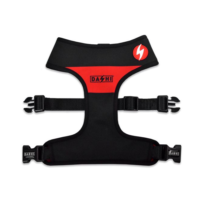 Mīkstie NeoMesh muguras iemaukti STRIPES3, sarkans/melns, S