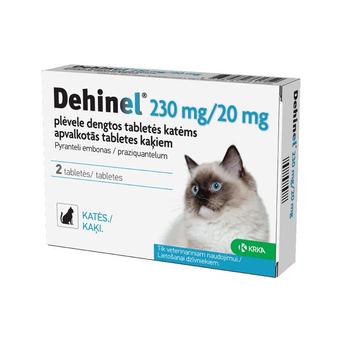 Dehinel 230mg/20mg tabletes kaķiem, 2 gab.