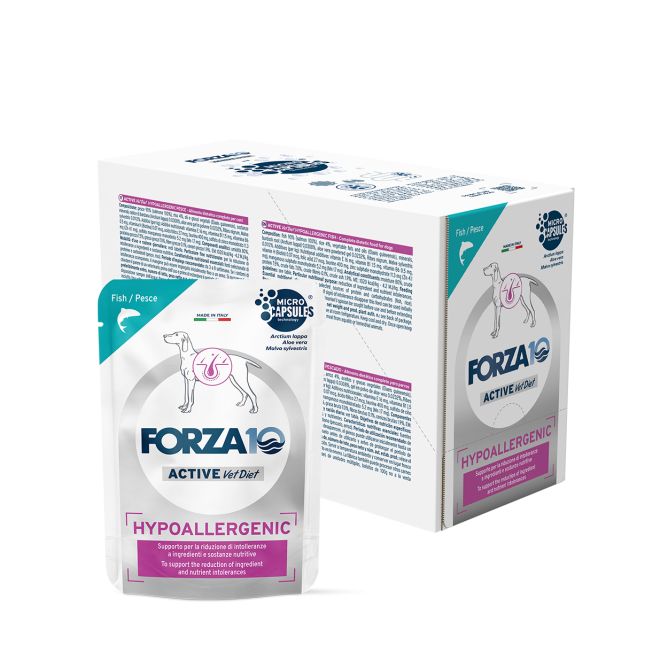 Forza10 Active VetDiet mitrā barība suņiem Hypoallergenic ar zivi, 100g