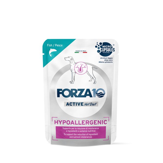 Forza10 Active VetDiet mitrā barība suņiem Hypoallergenic ar zivi, 100g