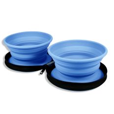 Kiwi Walker dubultā ceļojumu bļoda, zila