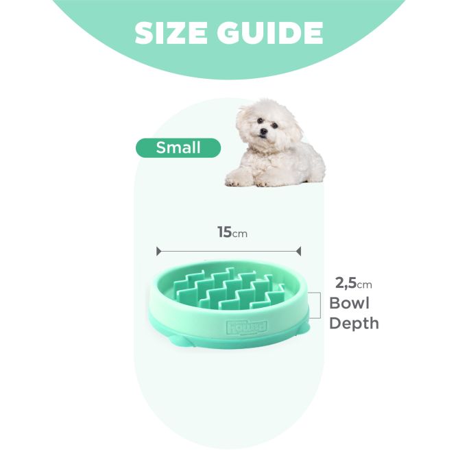 Lēnēšanas bļoda Fun Feeder Wave, gaiši zaļa, S