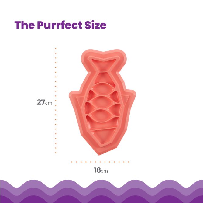 Lēnēšanas bļoda kaķiem Fishie Fun Feed Mat