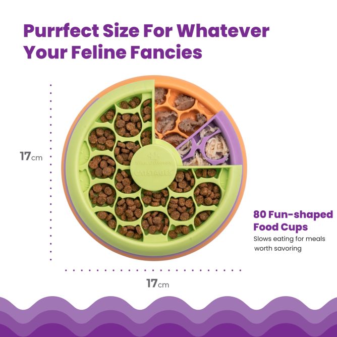 Puzle - lēnēšanas bļoda kaķiem Kitty Lickin' Layers