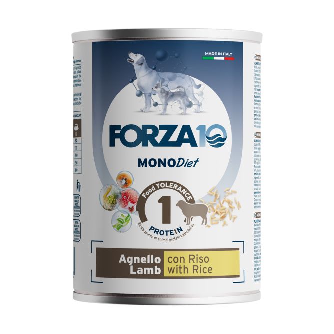 Forza10 MONODiet konservi suņiem, jērs ar rīsiem, 400g