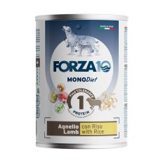 Forza10 MONODiet konservi suņiem, jērs ar rīsiem, 400g