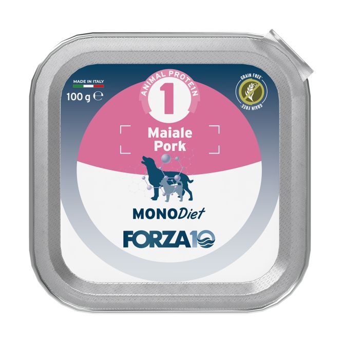 Forza10 MONODIET mitrā barība suņiem, cūka, 100g