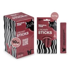 Natural Code krēmīgais kārums kaķiem, tuncis un jūras ķemmītes, 4x14 g