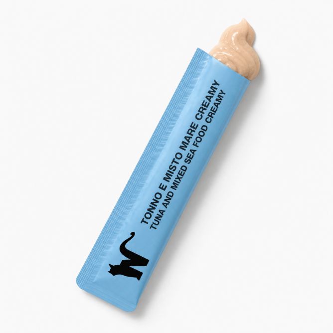 Natural Code krēmīgais kārums kaķiem, tuncis un jūras veltes, 4x14 g
