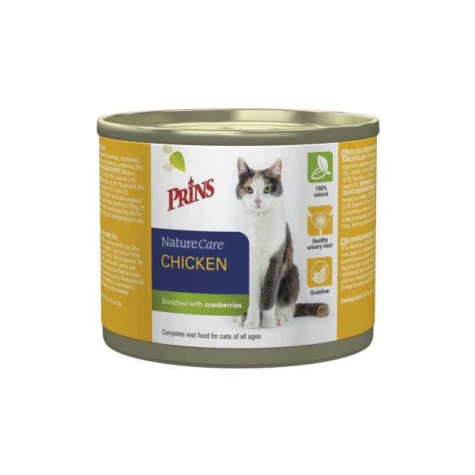 Prins NatureCare Cat Chicken mitrā barība kaķiem, 200g