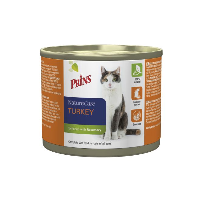 Prins NatureCare Cat Turkey mitrā barība kaķiem, 200g