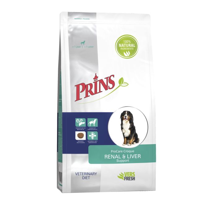 Prins ProCare Diet Croque Renal&Liver Support sausā barība suņiem, 3 kg