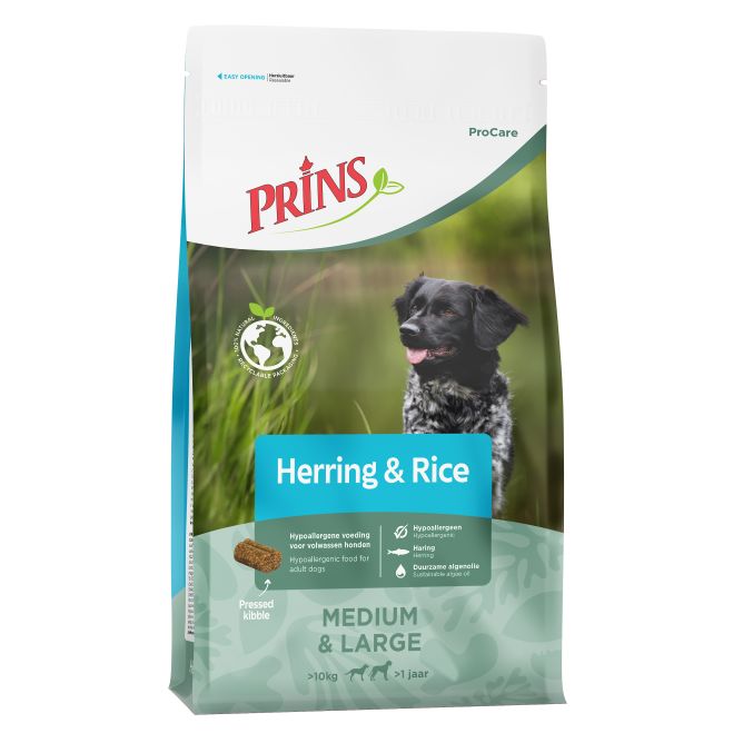 Prins ProCare Herring& Rice sausā barība suņiem, 12 kg