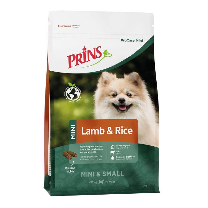 Prins ProCare Mini Lamb&Rice sausā barība suņiem, 3 kg