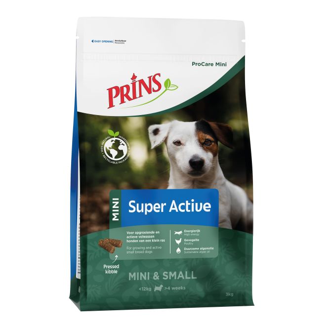 Prins ProCare Mini Super Active  sausā barība suņiem, 12kg