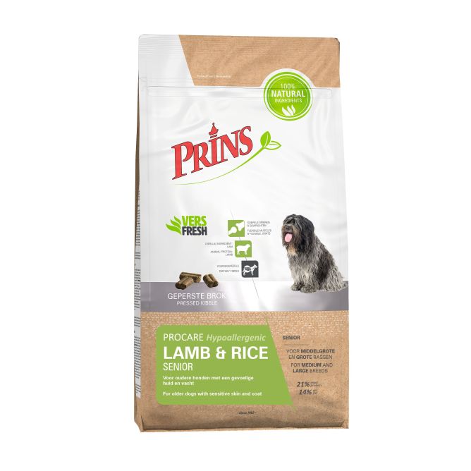 Prins ProCare Senior Lamb&Rice sausā barība suņiem, 15 kg