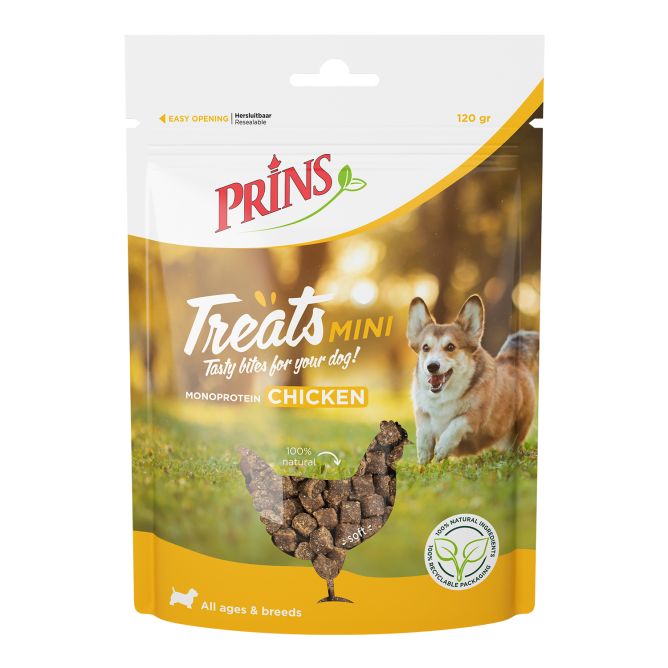 Prins Treats Mini Chicken kārumi suņiem, 120g